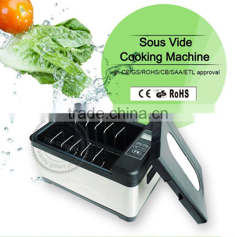 Adjustable timer and adjustable temperature system cooking beef sous vide