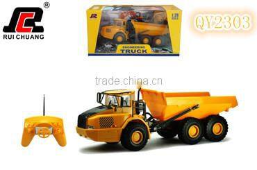 HOT!! 1:28 8 channels RC trucks rc construction toys trucks from shantou factory