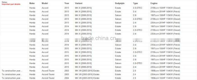 High quality air filter cabinfilter for 80292-SDG-W01 80292SDGW01