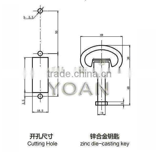 the safe rod control lock of key lock safe