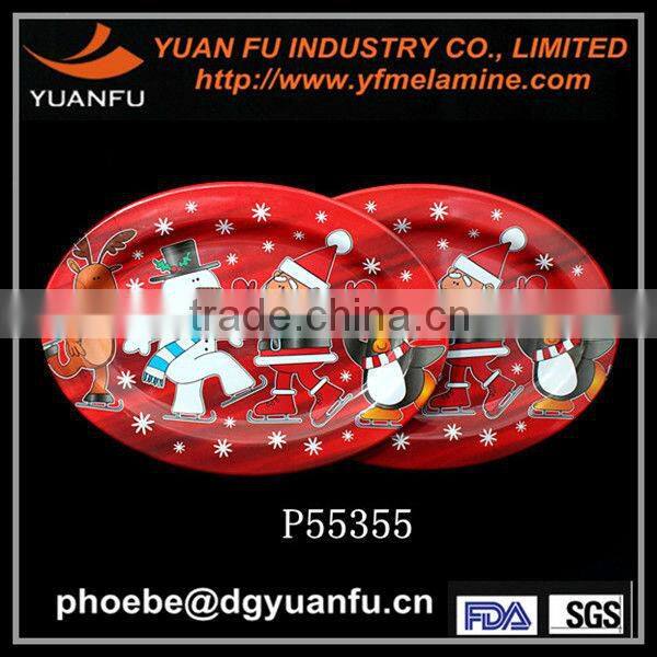 Rectangle melamine christmas trays