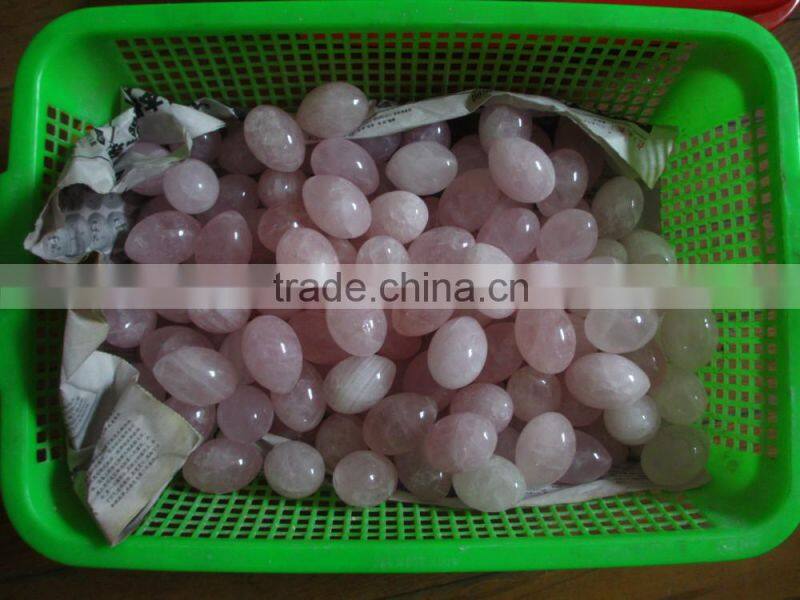 Natural Rock rose Crystal stone eggs for decoration