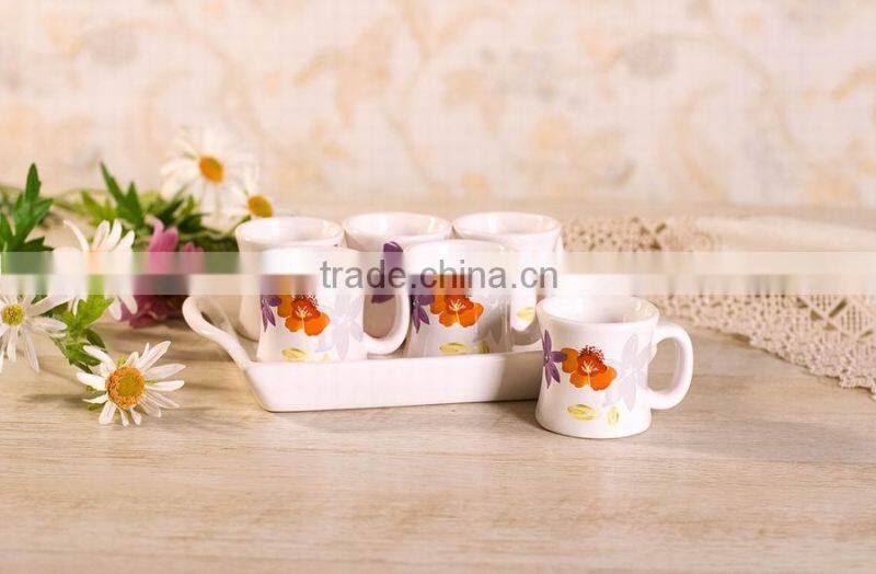 Italy romatic ceramic coffee set coffee cup and saucers