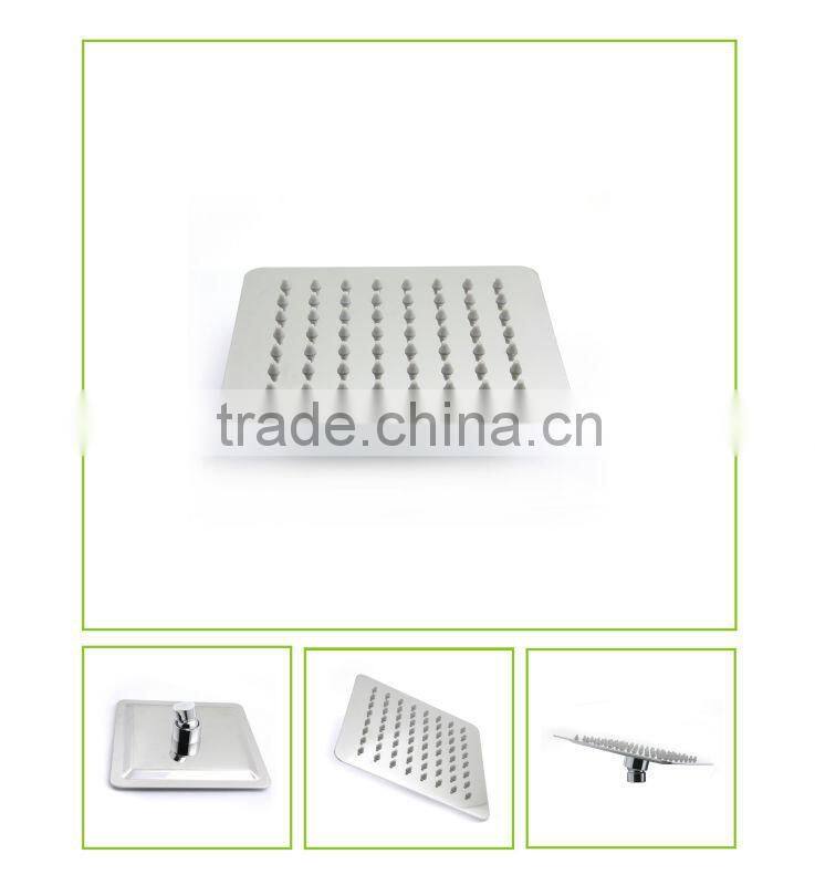 Custom Stainless Steel 12 inch Large Rain Fall Water Shower Heads Fixture Ceiling Mount System