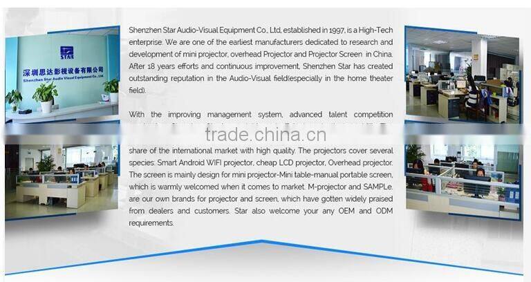 Digital Projector DLP Style Mini Projector with Built-in Battery Support Smartphone