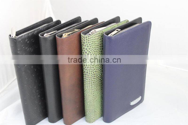 2015 Newest Style Leather Wallet, High Quality Different Leather Men's Wallet With Metal Logo Fashion Wallet