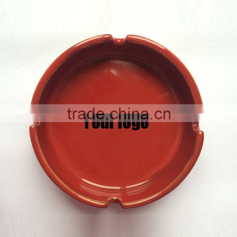 Liling custom logo reaction glaze cigar ceramic ashtray