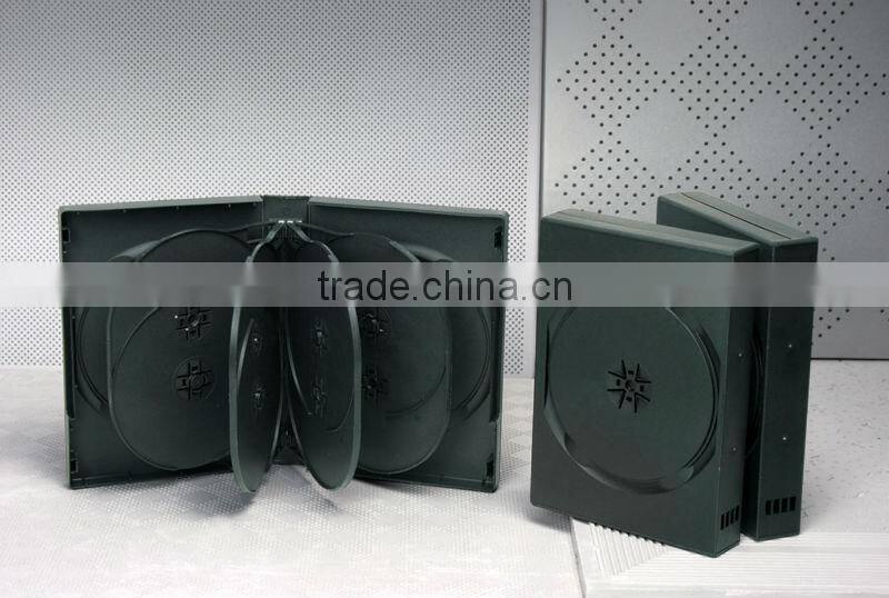 Cheap 33MM 10 Discs Thick Black DVD Case With 4 Trays