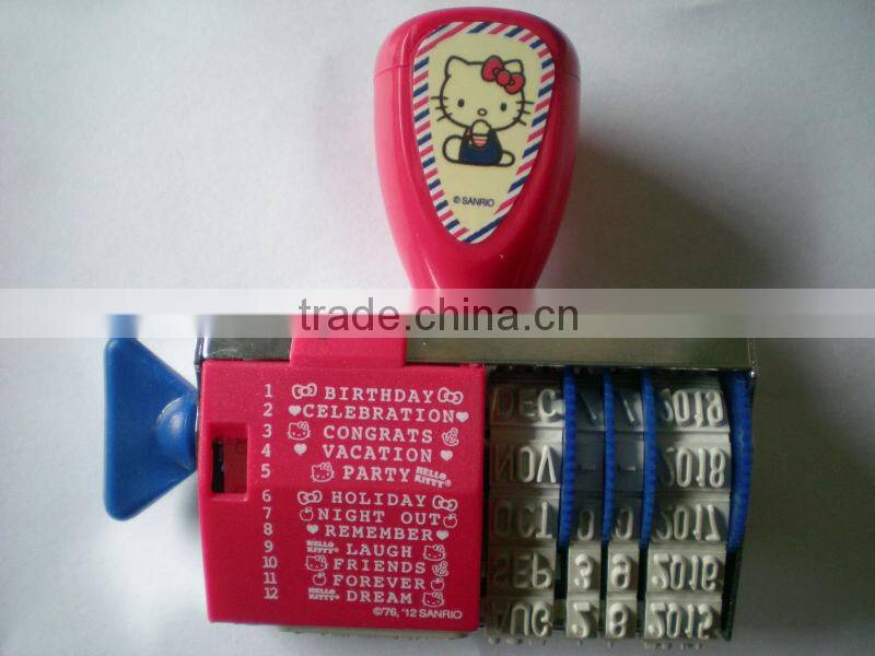 custom office handle plastic automatic rubber stamp