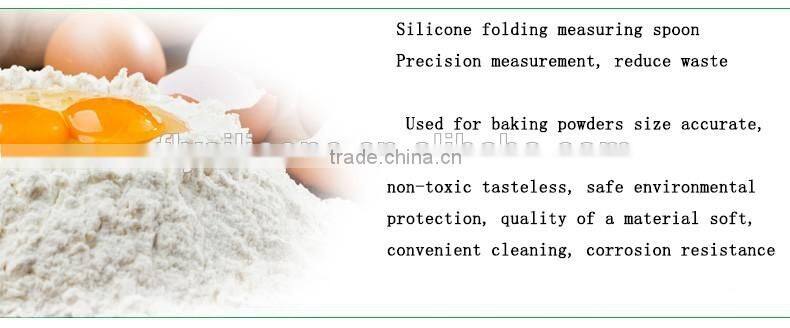 Multi-function Food Grade Silicone Folding Measuring Spoon