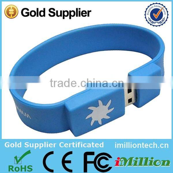 Different Color Pen Drive Wristband with Free Logo Printing