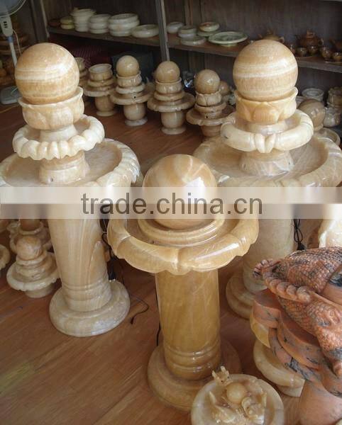 Marble stone ball with water fountain bases decorative for garden