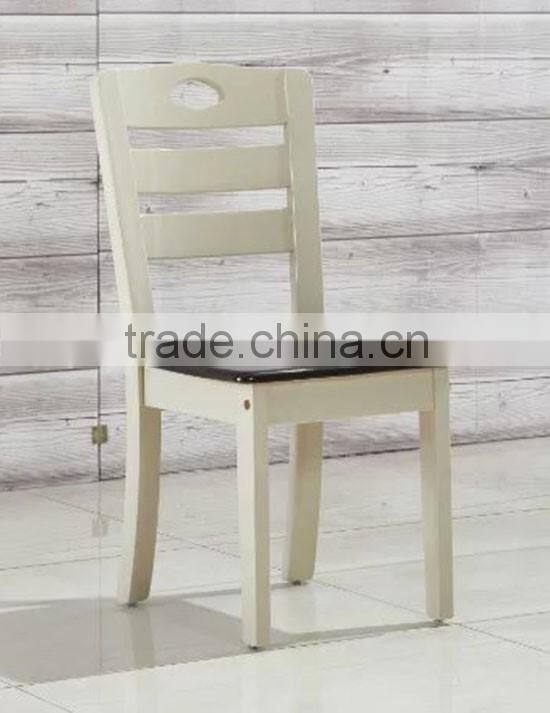 2016 simple design white color wooden dining chair in high gloss for dining room furniture