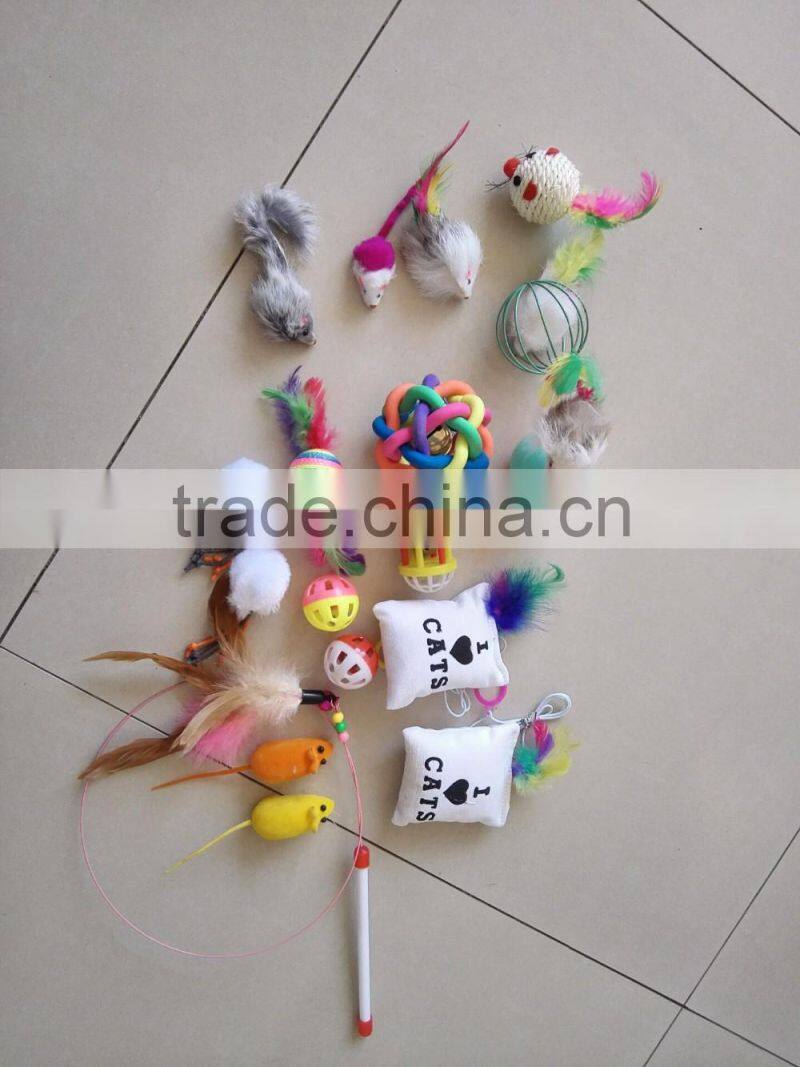 Aimigou 20pcs cat toy bag variety pack for kitty