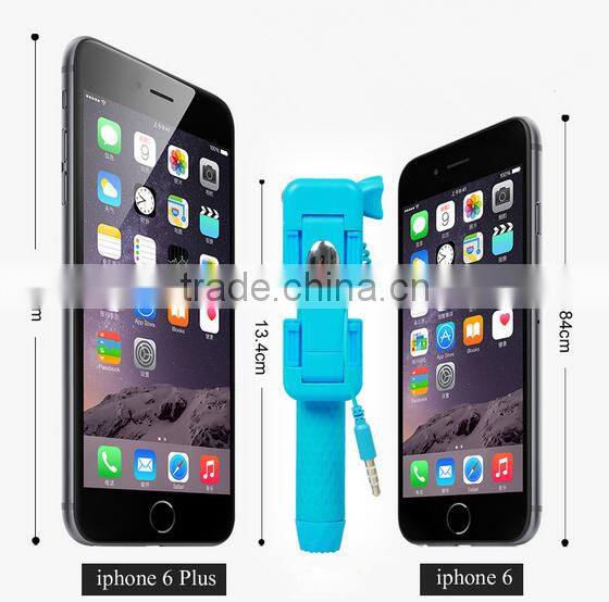 3.5MM Audio Cable Take Pole Selfie Stick - Self-portrait Monopod with cell phone clamp - Extendable Selfie Stick Monopad