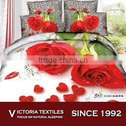 big red flower leopard background cotton fabric 2015 NEW pattern bedroom sets