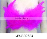 colored feather sexy bra