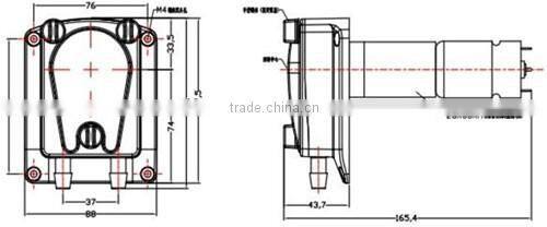 JIHPUMP 304K DC motor Beverage Machine Peristaltic Pump