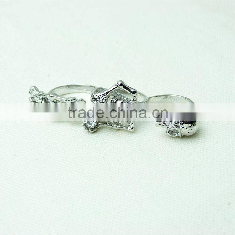 Jewellery gold human skeleton wedding rings