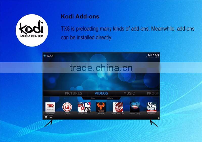 2016 Newest smart amazon fire TX8 2G 32G 4K google play store android KODI 16.0 TV BOX