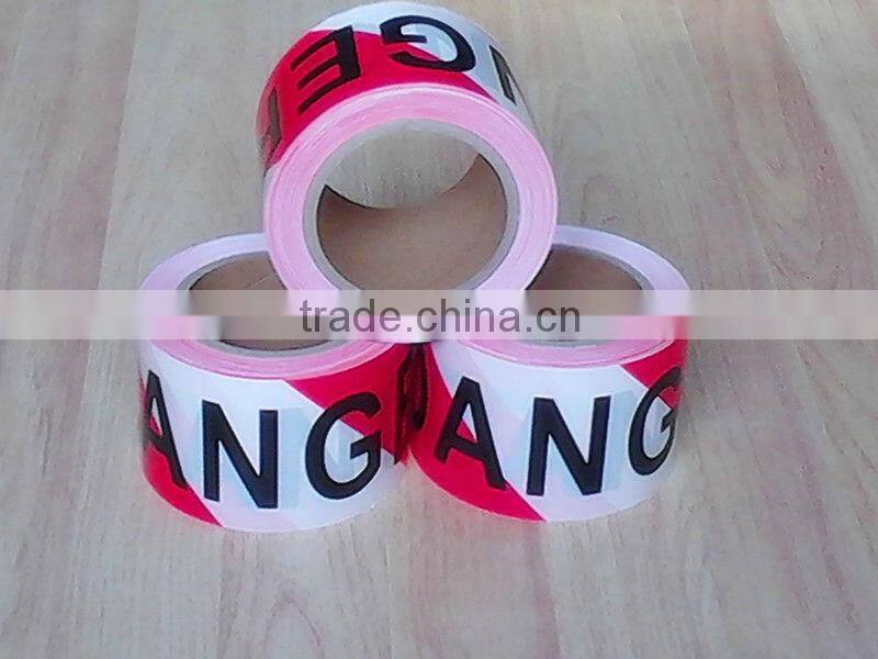 Hot sales! Safety warning red/white stripes tape