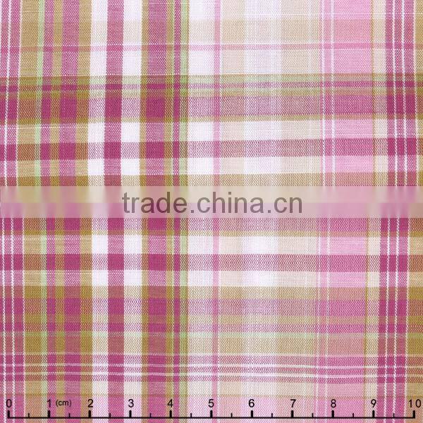 James no minimum regular soft yarn dyed colorful big check plain fabric