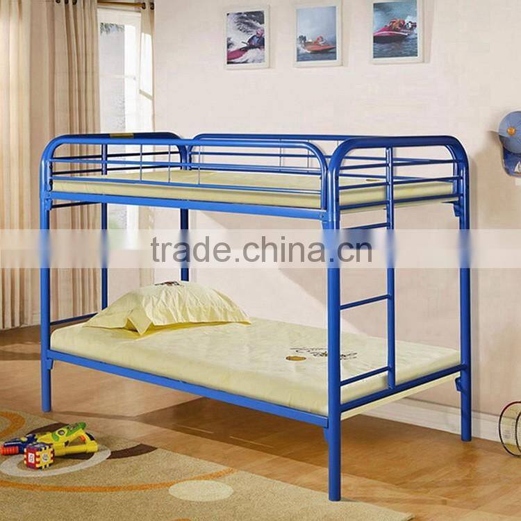 Adult Heavy Duty Wronght Iron Steel Metal Bunk Bed Dormitory Furniture