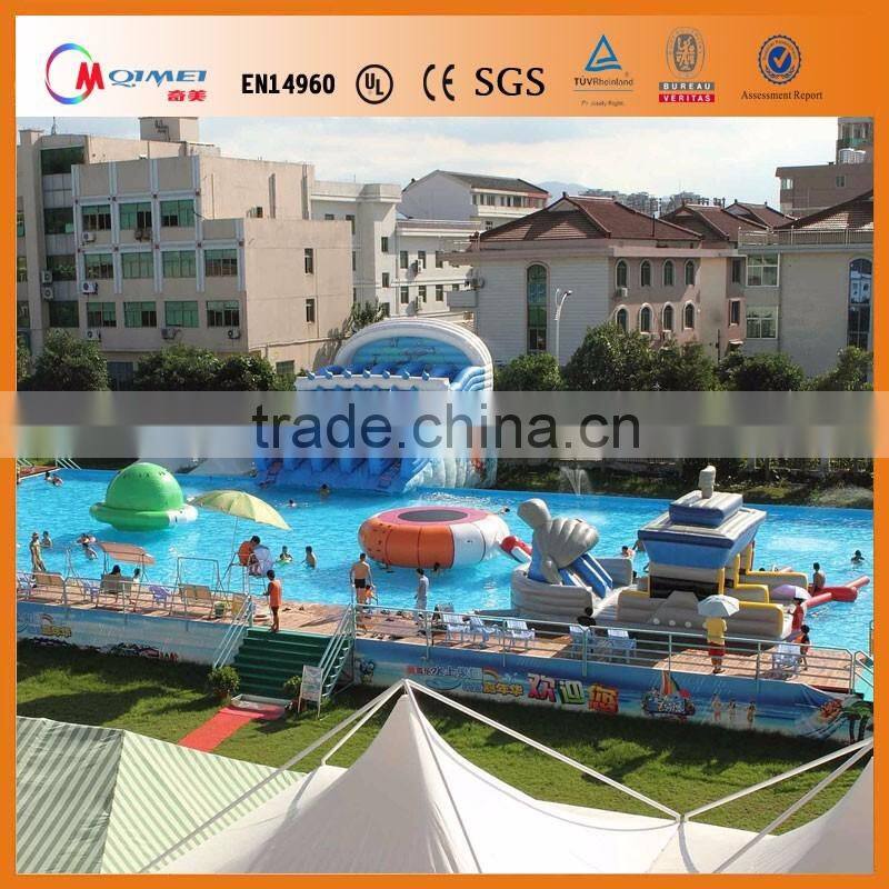 Hot sale inflatable ground swimming pools trampoline