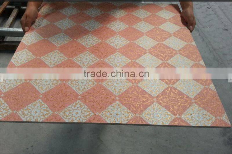 PVC vinyl faced gypsum ceiling tiles 600x600mm