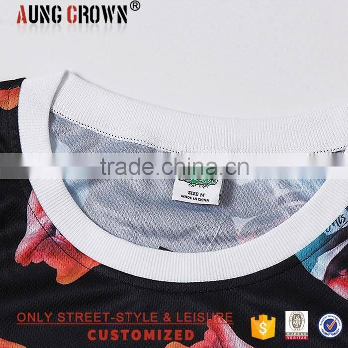 Round neck Custom Wholesale Printing Mens Tank Top