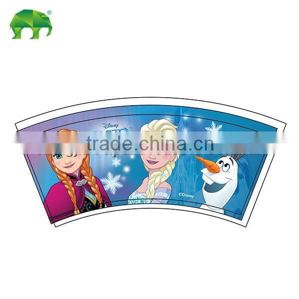 4oz customer printing double PE coated ice cream cup paper fan