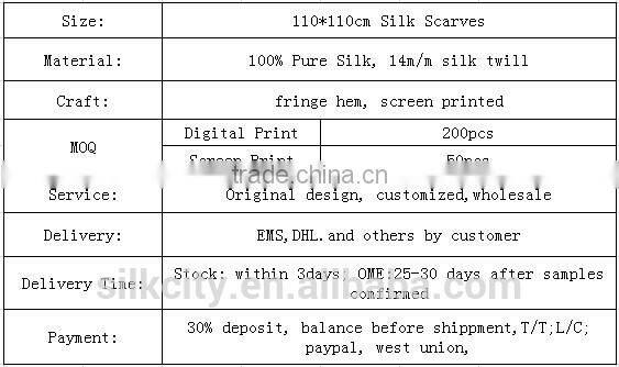 Fashion Custom Design Chiffon Shawl