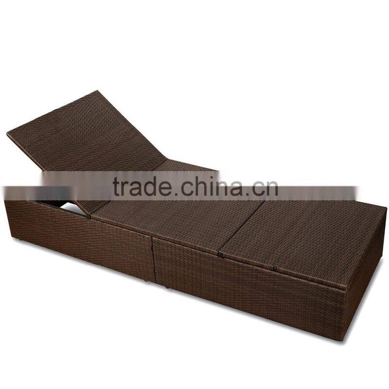 POLY RATTAN GARDEN OUTDOOR FURNITURE SUN LOUNGERS