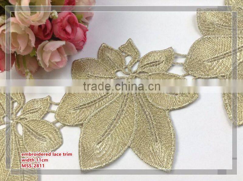 fashion water soluble embroidered lace trimming