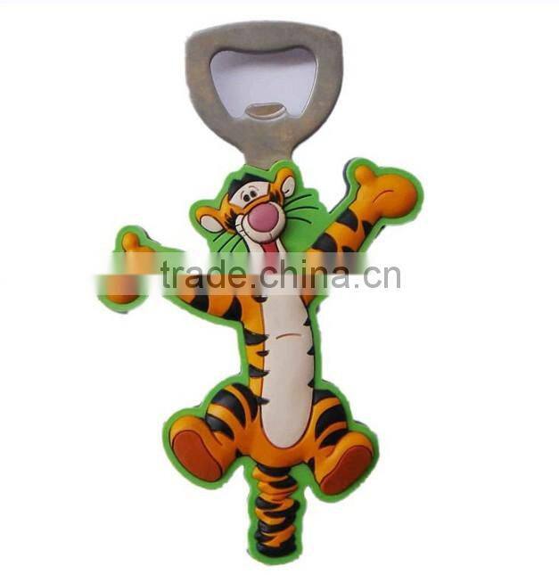 custom shape soft pvc 3d bottle opener
