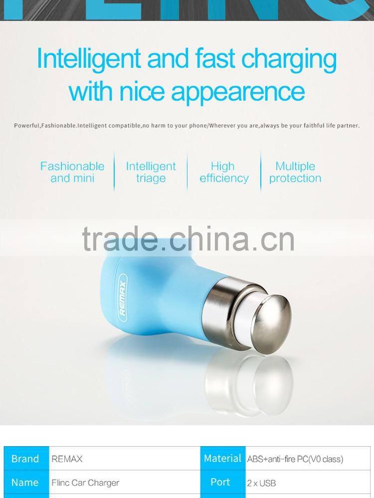 Remax 2 usb car charger for all types mobile phone
