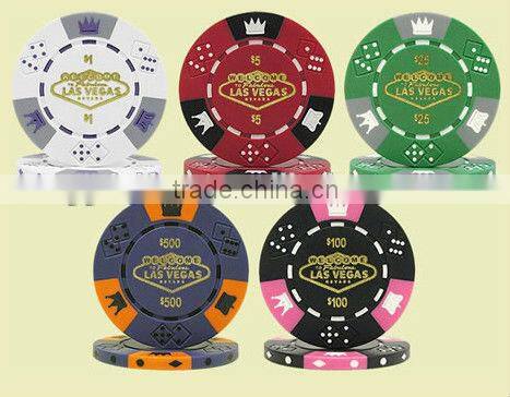 priting machine printed poker chips,clay material,13.5g weightness