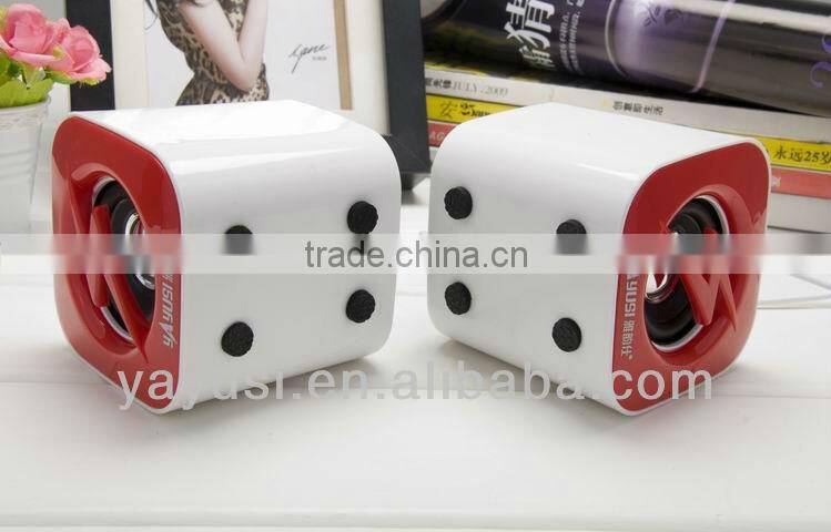 2.0-CH passive portable audio computer speaker With Vibration Membrane at backside & ce,rohs,fcc