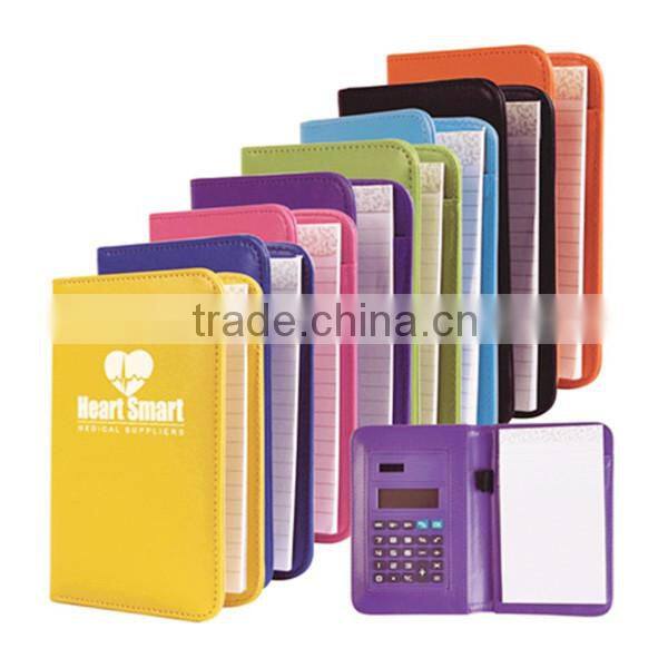2016 popular multicolored pocket notebook with leather cover
