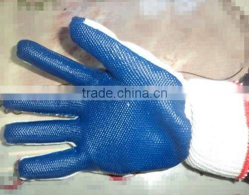 rubber gloves green blue red rubber coated gloves for contruction
