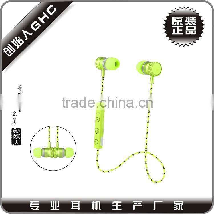 Magnet metal in-ear sport bluetooth earphone
