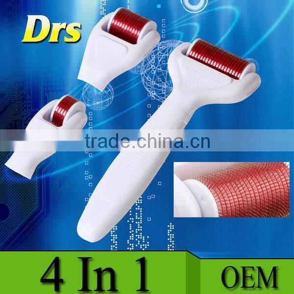Luxury Titanium Micro Needle 4 in 1 Derma Skin Roller 0.5mm For Acne,Derma Wrinkles,Scar,Body Slimming