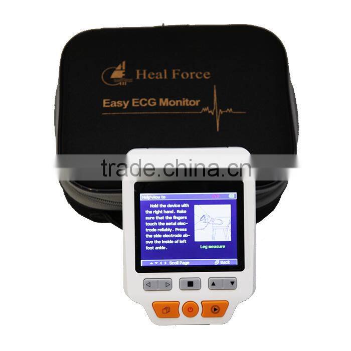 Portable Easy ECG EKG Handheld Heart Rate Monitor Sensor PRINCE 180D -Maggie