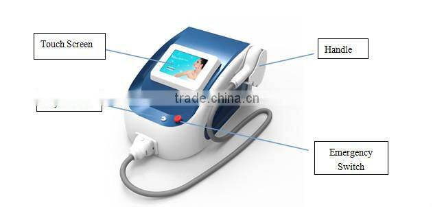 newest portable 808nm diode laser permanent hair removal/2016 professional 808nm laser diode