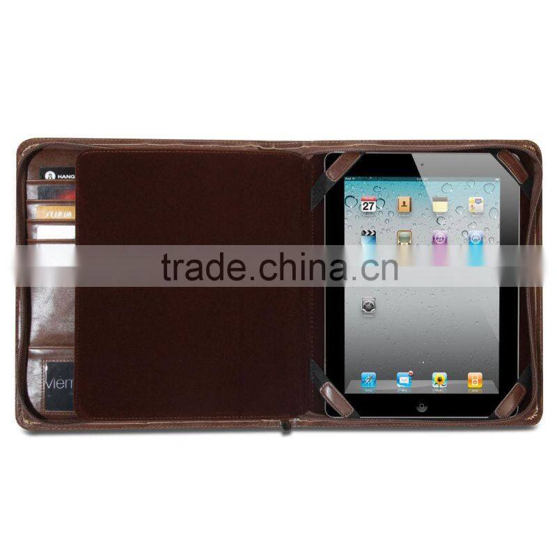 Brown PU Leather Folio Portfolio Case for iPad 2/iPad 3/iPad 4/ iPad Air iPad 5