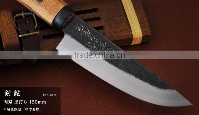 Japanese sword hatchet as fishing product cutter for outdoor activities