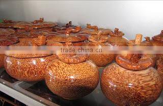 coconut shell tea set, 100% high quality from vietnam handicraft