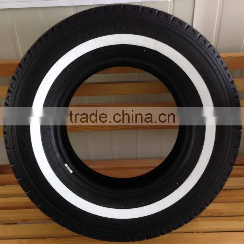 WSW white sidwall car tire 195R14C 185R14C