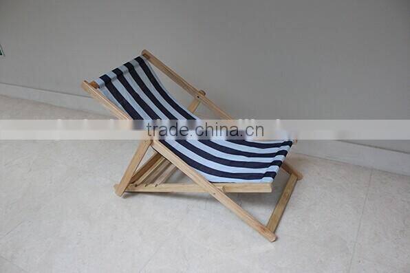 Outdoor canvas wood folding beach chair
