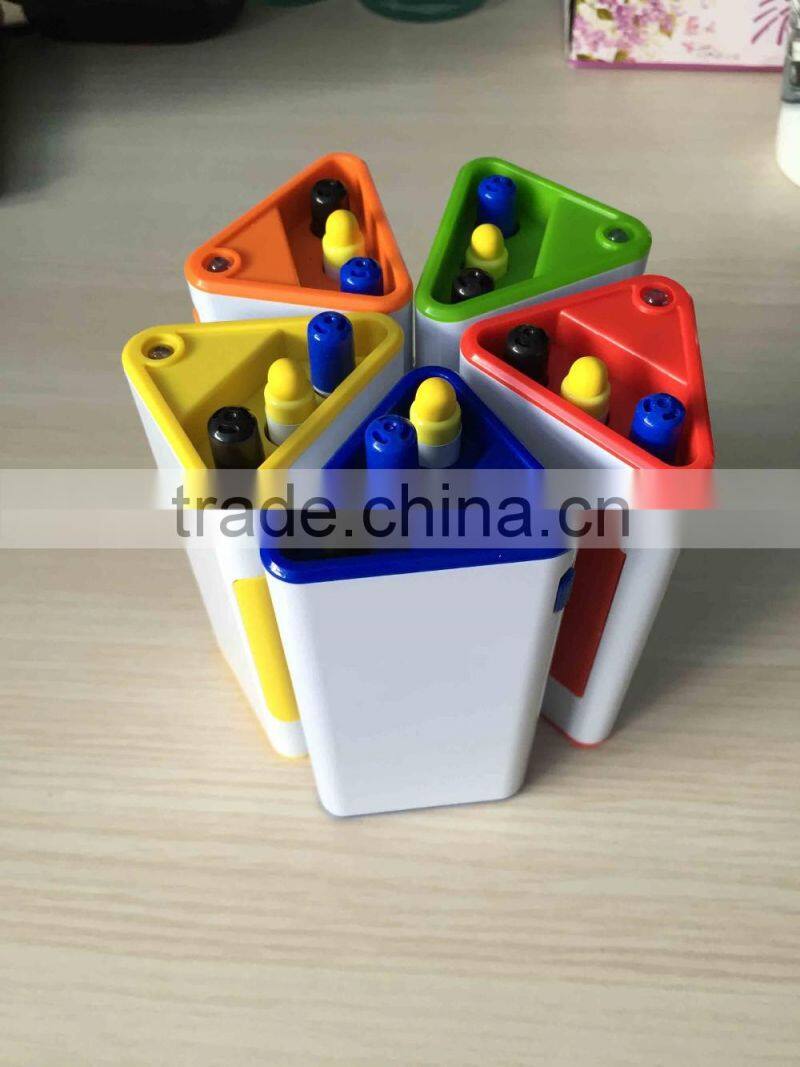 3 in 1 highlighter set with led and phone holder/multi colored highlighter pen